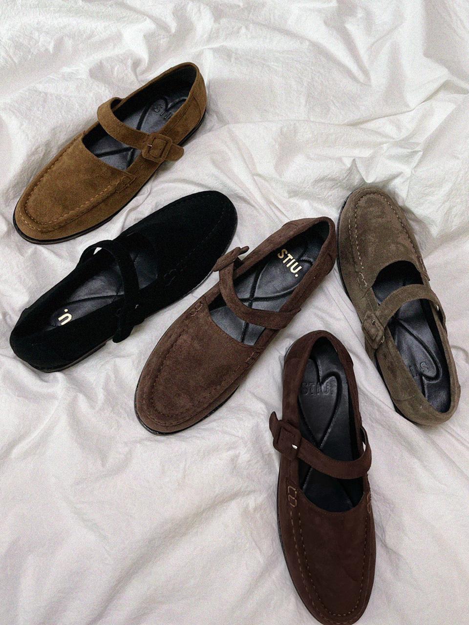 Stiu IVY Classic Suede Mary Jane Loafers_5COLOR