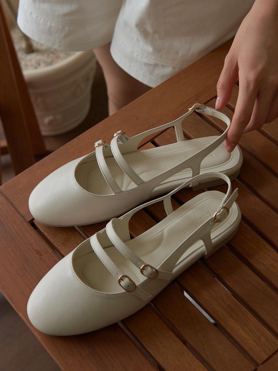 Stiu Strap Comfy Slingback 1.5cm Heel Pumps (S25S107)