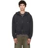 Stockholm (Surfboard) Club Stockholm (Surfboard) Club Black Back Logo Zip Hoodie - 1