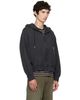 Stockholm (Surfboard) Club Stockholm (Surfboard) Club Black Back Logo Zip Hoodie - 2