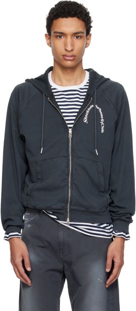 Stockholm (Surfboard) Club Stockholm (Surfboard) Club Black Logo Zip Hoodie