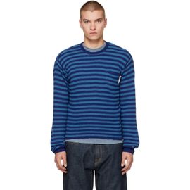 Stockholm (Surfboard) Club Stockholm (Surfboard) Club Blue Striped Merino Sweater