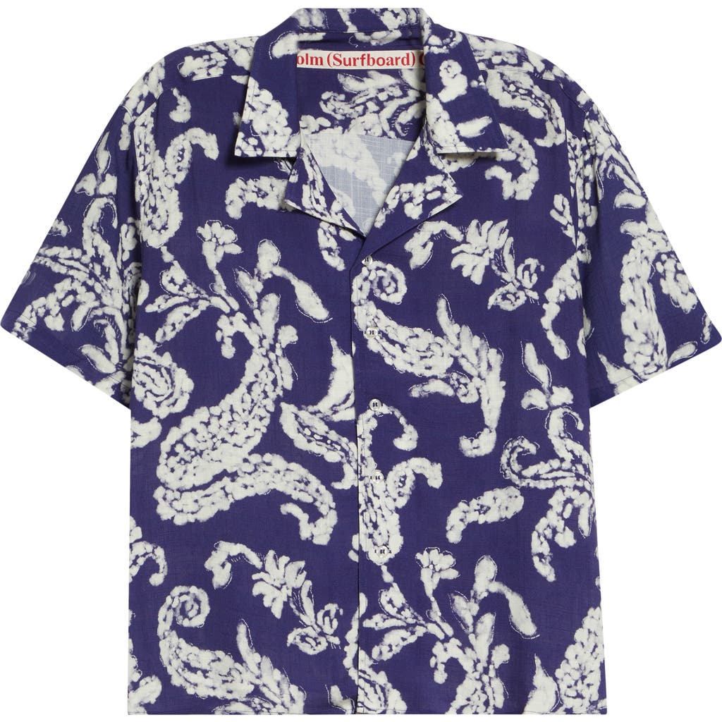 STOCKHOLM SURFBOARD CLUB STOCKHOLM SURFBOARD CLUB Hell Paisley Print Camp Shirt
