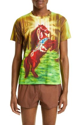 STOCKHOLM SURFBOARD CLUB STOCKHOLM SURFBOARD CLUB Horse Airbrush Organic Cotton Graphic Tee 