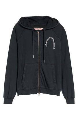STOCKHOLM SURFBOARD CLUB STOCKHOLM SURFBOARD CLUB Petite Logo Organic Cotton Zip Graphic Hoodie