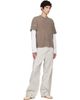 Stockholm (Surfboard) Club Stockholm (Surfboard) Club Taupe & White Back Logo Layered T-shirt - 4