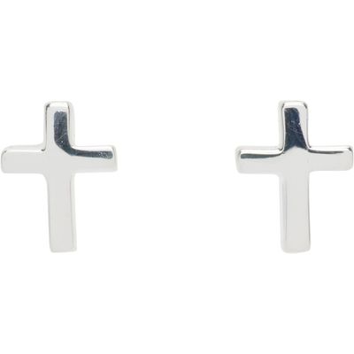 Stolen Girlfriends Club Stolen Girlfriends Club Tiny Stolen Cross Earrings