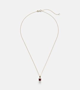 Stone and Strand Stone and Strand 10kt gold charm necklace with garnet