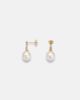Stone and Strand Stone and Strand Essential 14kt gold drop earrings with pearls and diamonds - 4