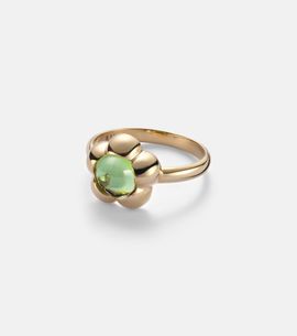 Stone and Strand Stone and Strand Kensington 14kt gold pinky ring with peridot