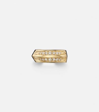 Stone and Strand Stone and Strand Knife Edge 14kt gold ear cuff with diamonds