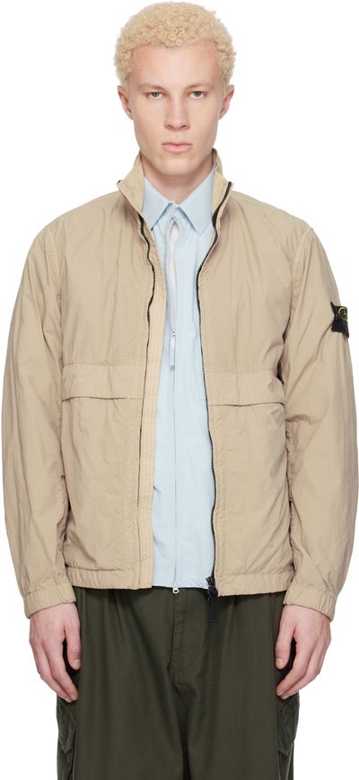 Stone Island Stone Island Beige 4100056 Nylon Smerigliato-TC Jacket