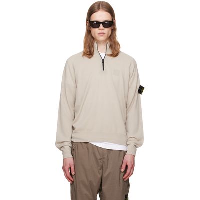 Stone Island Stone Island Beige 5100008 RWS Wool Polo Sweater