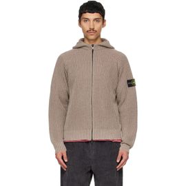Stone Island Stone Island Beige 5100067 Two-Tone Cashmere Reversible Hoodie
