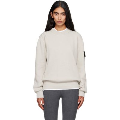 Stone Island Stone Island Beige 5100154 Ribbed Soft Organic Cotton Sweater