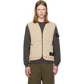 Stone Island Stone Island Beige 6100007 Organic Panama Cotton 'Old' Effect Vest
