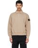 Stone Island Stone Island Beige 6100054 Cotton Fleece Long Sleeve Polo - 1