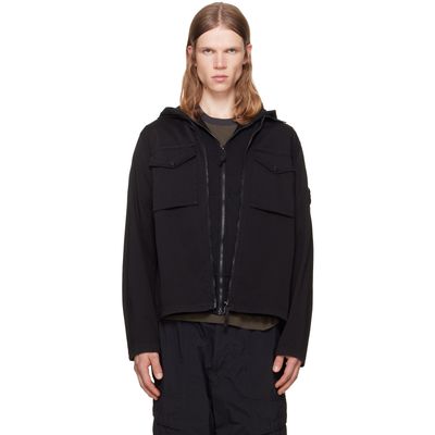 Stone Island Stone Island Black 1200010 Cotton Organic Satin Overshirt