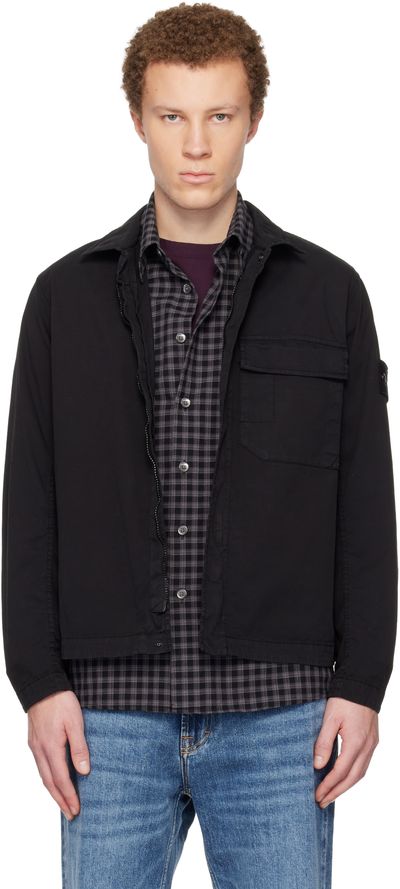 Stone Island Stone Island Black 1200013 Stretch Organic Cotton Twill Shirt