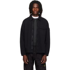Stone Island Stone Island Black 1200014 Organic Panama 'Old' Overshirt