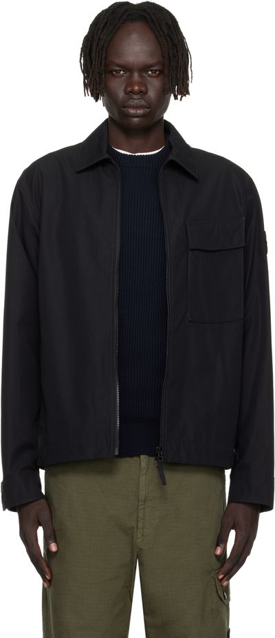 Stone Island Stone Island Black 1200018 Weatherproof Cotton Canvas Jacket