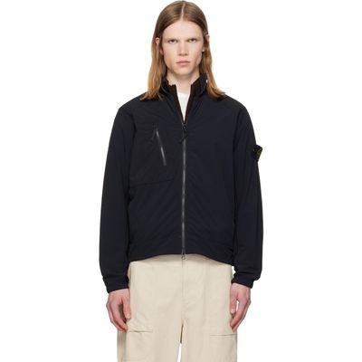 Stone Island Stone Island Black 1200036 Stretch Nylon Tech Fleece Jacket