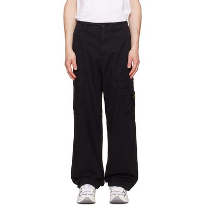 Stone Island Stone Island Black 3100003 Stretch Organic Cotton Twill Trousers