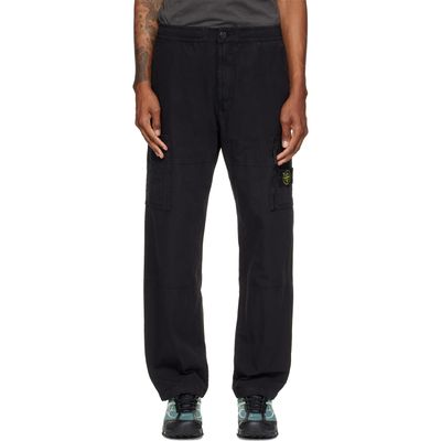 Stone Island Stone Island Black 3100015 Organic Cotton Ripstop Cargo Pants