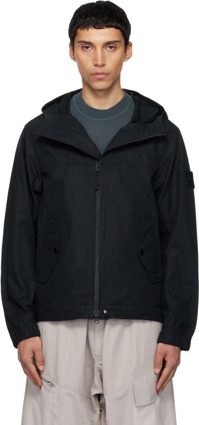 Stone Island Stone Island Black 4100037 All-Weather Cotton Canvas Jacket