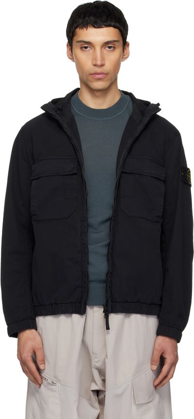 Stone Island Stone Island Black 4100077 Stretch Organic Cotton Twill Jacket
