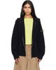 Stone Island Stone Island Black 5100005 Full Rib Cotton Boucle Hoodie - 1