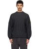 Stone Island Stone Island Black 5100043 Two-Tone Vanisé Cashmere Sweater - 1