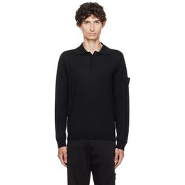 Stone Island Stone Island Black 5100076 Light Pure RWS Wool_S.I. Ghost Polo