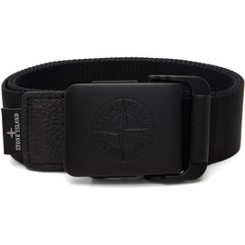 Stone Island Stone Island Black 9300001 Nylon Tape Belt