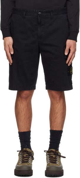 Stone Island Stone Island Black L100018 Cargo Shorts