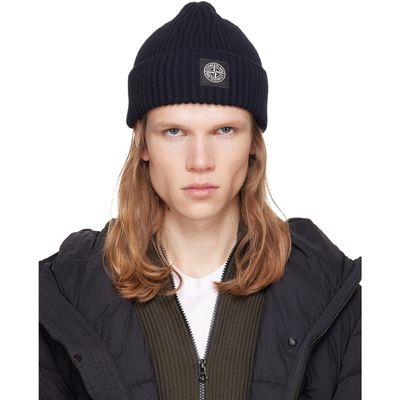Stone Island Stone Island Black N100002 Rib Wool Beanie
