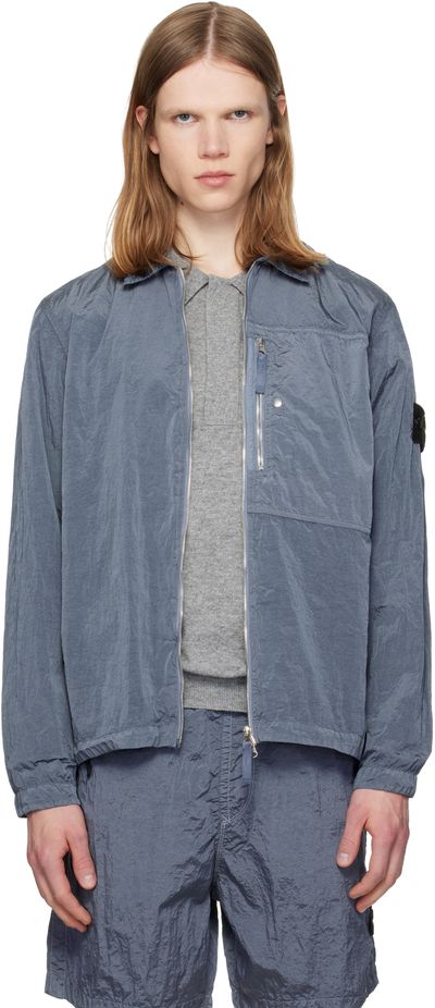 Stone Island Stone Island Blue 1200038 Nylon Metal ECONYL Overshirt