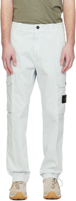 Stone Island Stone Island Blue 3100011 Organic Broken Twill Old Effect Cargo Pants