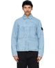 Stone Island Stone Island Blue 4100006 Grainy Wash Indigo Denim Jacket - 1
