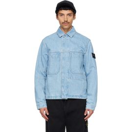 Stone Island Stone Island Blue 4100006 Grainy Wash Indigo Denim Jacket