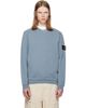 Stone Island Stone Island Blue 6100034 Malfilé Fleece 'Old' Effect Sweatshirt - 1