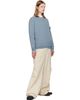 Stone Island Stone Island Blue 6100034 Malfilé Fleece 'Old' Effect Sweatshirt - 5