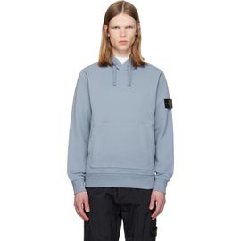 Stone Island Stone Island Blue 6100062 Organic Cotton Fleece Hoodie