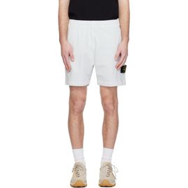 Stone Island Stone Island Blue 6200014 Malfilé Fleece Old Effect Shorts