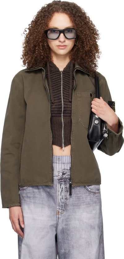 Stone Island Stone Island Brown 1200014 Organic Panama Cotton Old Effect Jacket