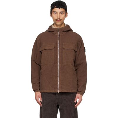 Stone Island Stone Island Brown 1200035 Diagonal Cotton Wool Jacket