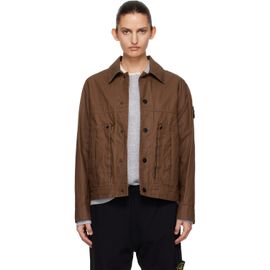 Stone Island Stone Island Brown 4100010 Double-Coated Cotton Ripstop Jacket