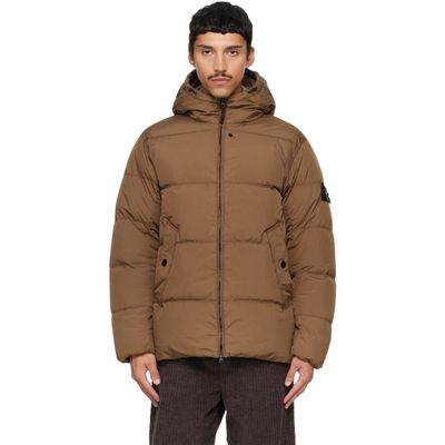 Stone Island Stone Island Brown 4100037 Crinkle Reps NY Down Jacket