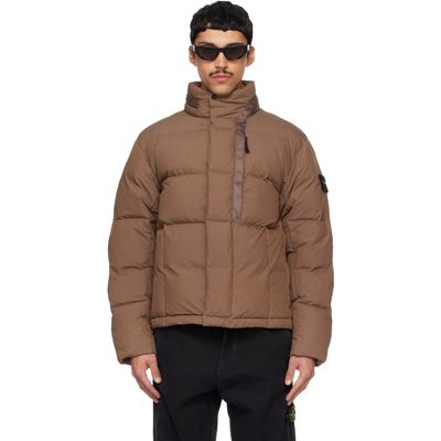 Stone Island Stone Island Brown 4100083 Cotton Nylon Tela Down Jacket