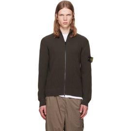 Stone Island Stone Island Brown 5100017 Ribbed RWS Wool Sweatshirt